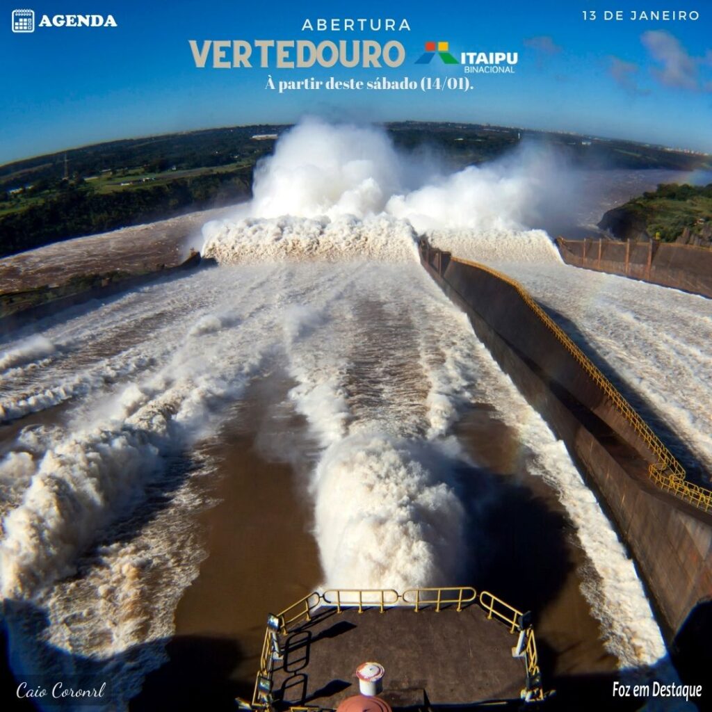 ABERTURA DO VERTEDOURO DE ITAIPU CAIO CORONEL