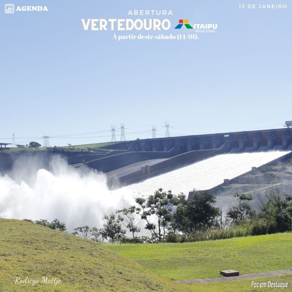 ABERTURA DO VERTEDOURO DE ITAIPU RODRIGO MATTJIE