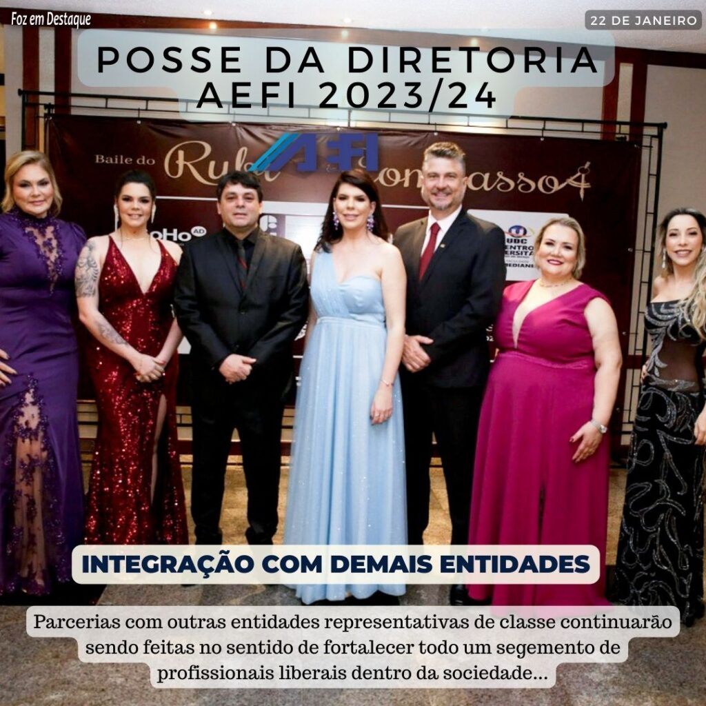 AEFI FOZ DIRETORIA 2023/24 ARQUITETA DULCI FRITZEN - ARQUITETA PAOLA SAMWAYS