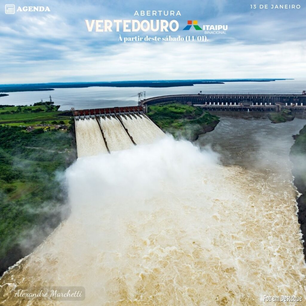 ABERTURA DO VERTEDOURO DE ITAIPU ALEXANDRE MARCHETTI