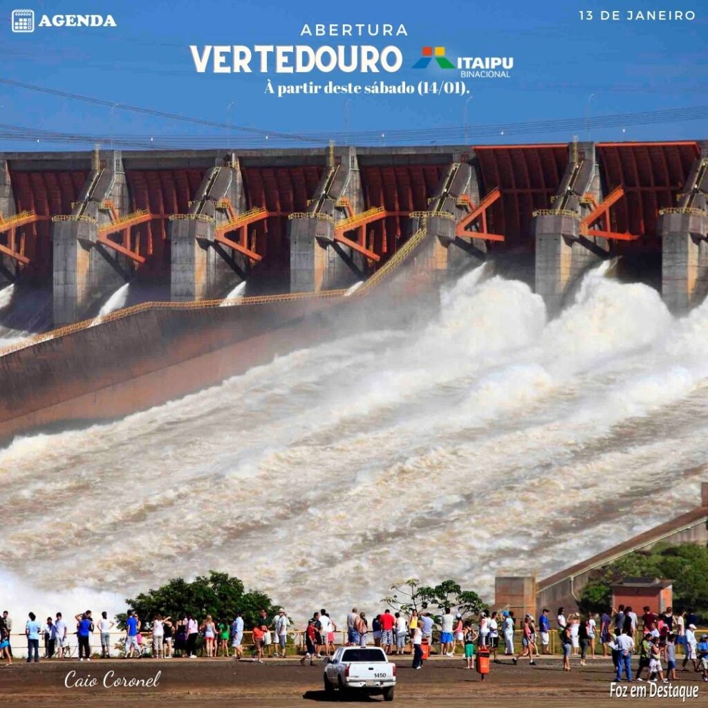 ABERTURA DO VERTEDOURO DE ITAIPU CAIO CORONEL