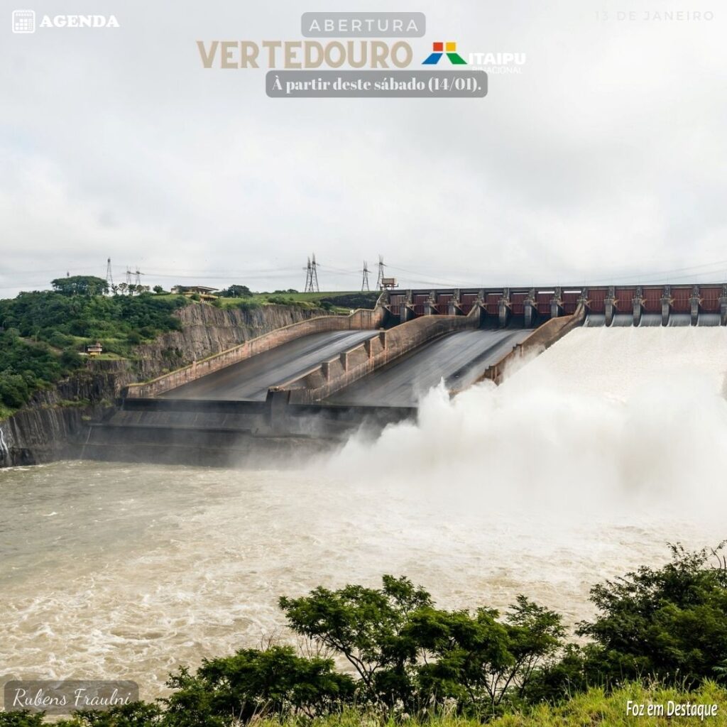 ABERTURA DO VERTEDOURO DE ITAIPU RUBENS FRAULINI