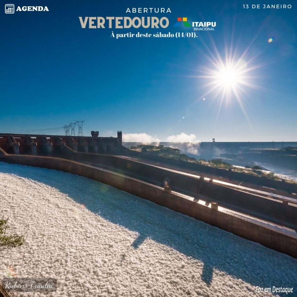 ABERTURA DO VERTEDOURO DE ITAIPU RUBENS FRAULINI