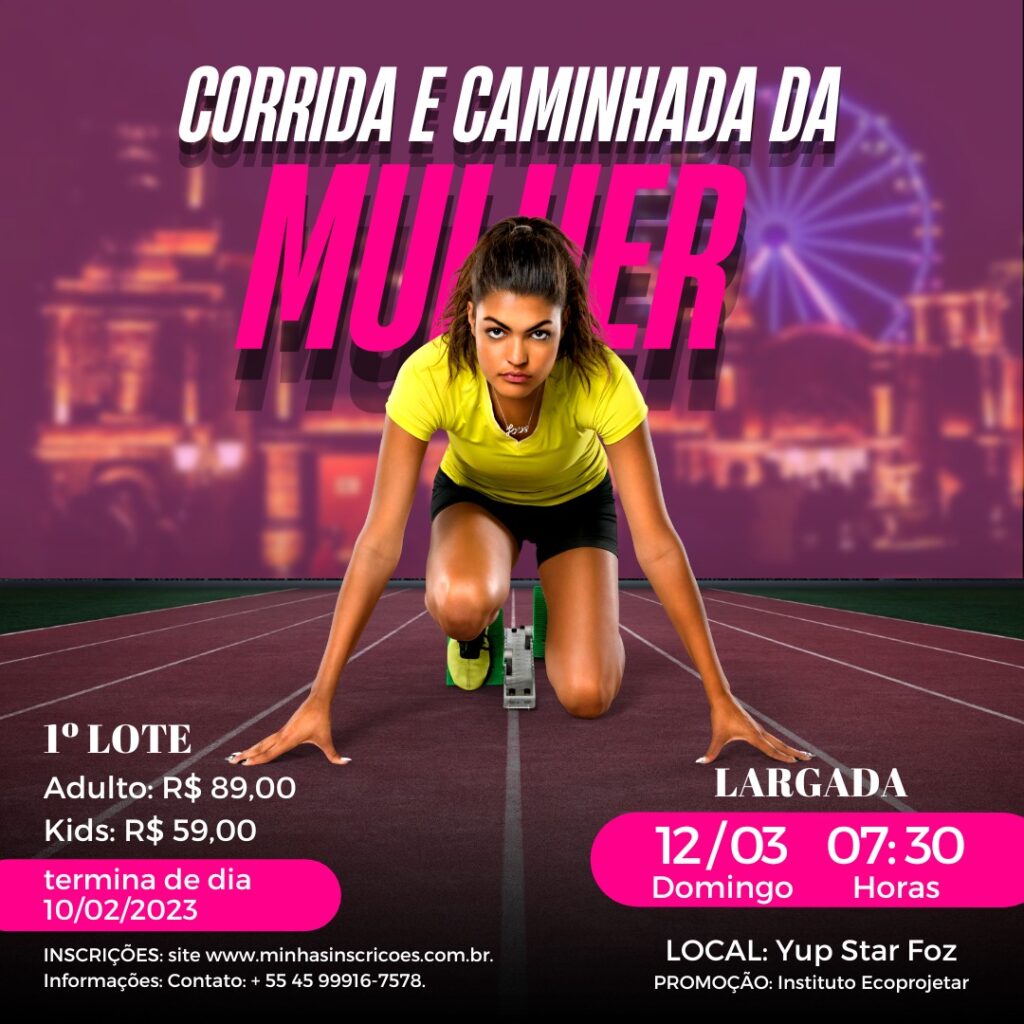 CORRIDA E CAMINHADA DA MULHER  CARTAZ 2023