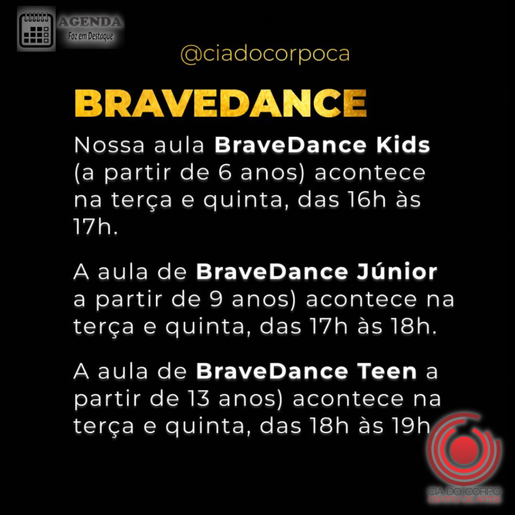 AULAS DE DANÇAS BRAVEDANCE FOZ DO IGUAÇU