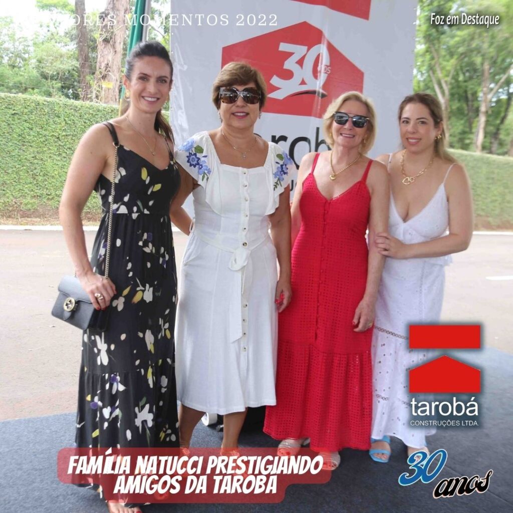 Engenheira Civil Catarina Rorata Natucci e a anfitriã Fátima Regina Dotto, com Maria de Lurdes Rorato Natucci e também anfitriã advogada Renata Pimenta Camargo.