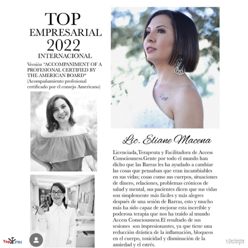 PRÊMIO TOP EMPRESARIAL INTERNACIONAL - DRA ELIANE MACENA