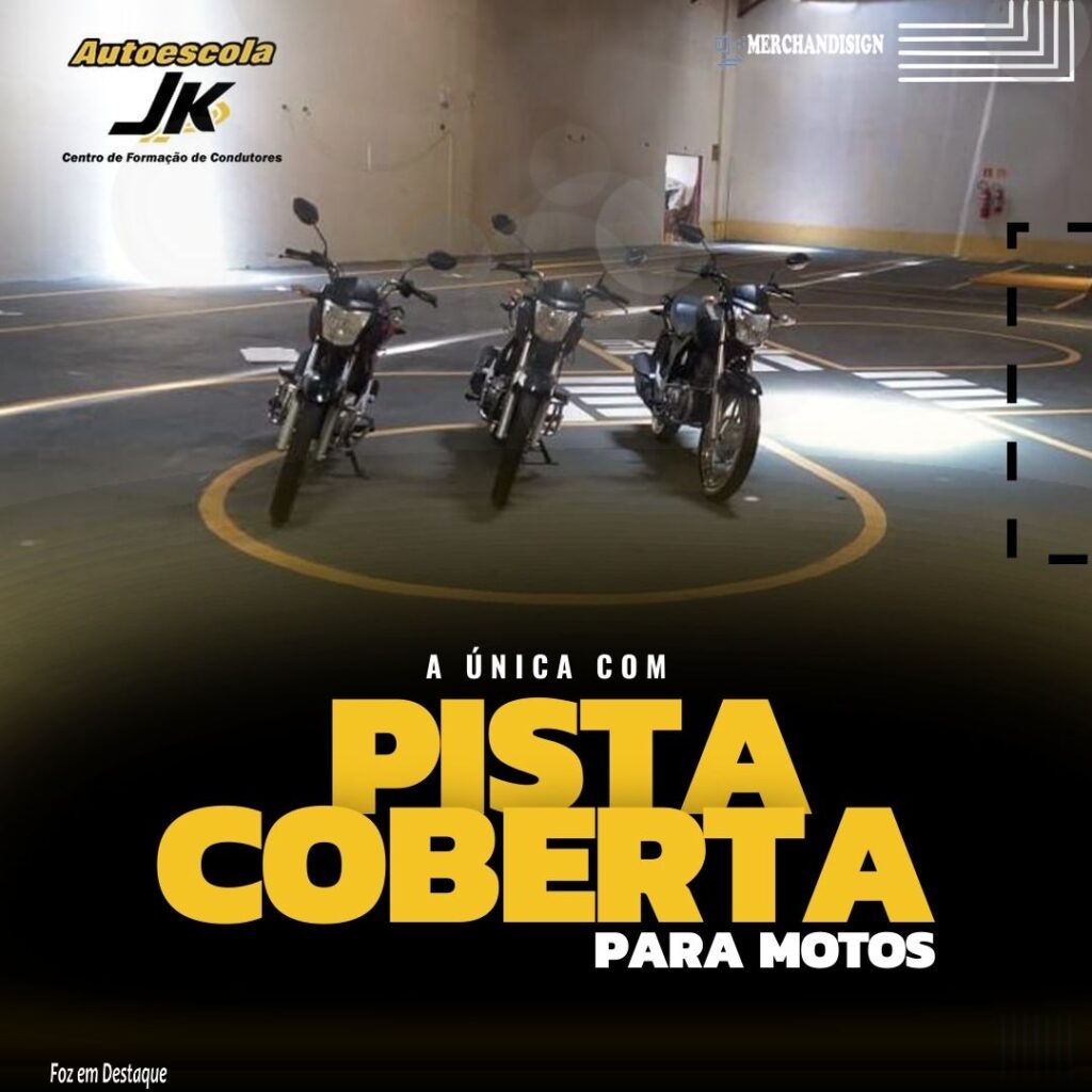 Autoescola JK Centro, a única com pista coberta para motos