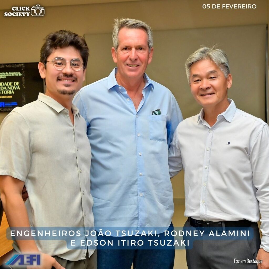 ENGENHEIROS JOÃO TSUZAKI, RODNEY ALAMINI E EDSON ITIRO TSUZAKI.