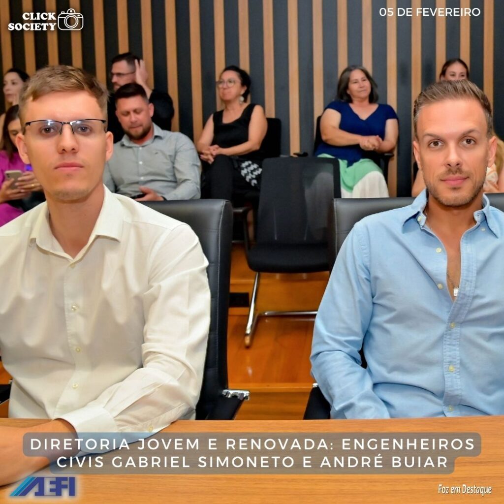 POSSE DIRETORIA AEFI 2023  - ENGENHEIROS CIVIS GABRIEL SIMONETO E ANDRE BUIAR