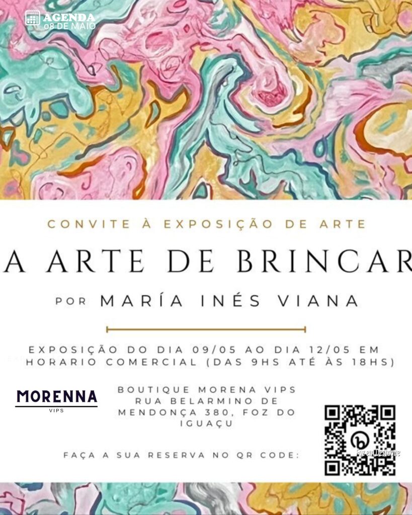 MORENNA VIPS REALIZA EXPOSIÇÃO MARIA INES VIANA A ARTE DE BRINCAR