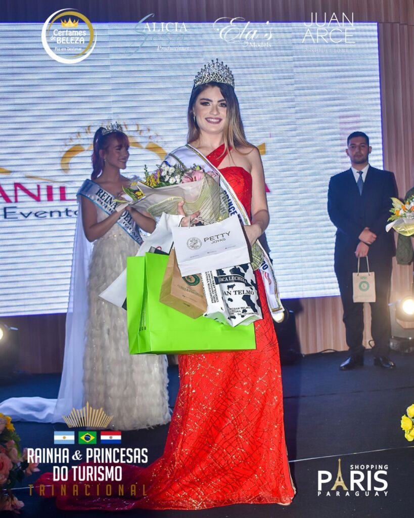 RAINHA REINA DO TURISMO TRINACIONAL, GABRIELA DAVALOS, CERTAMES DE BELEZA FOZ EM DESTAQUE