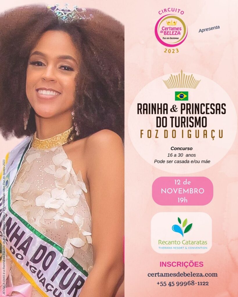 RAINHA DO TURISMO 2023 COM JESSICA DIAS CERTAMES DE BELEZA