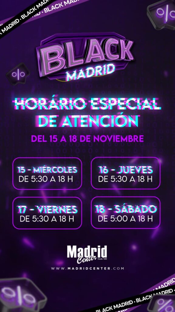 BLACK FRIDAY MADRID CENTER