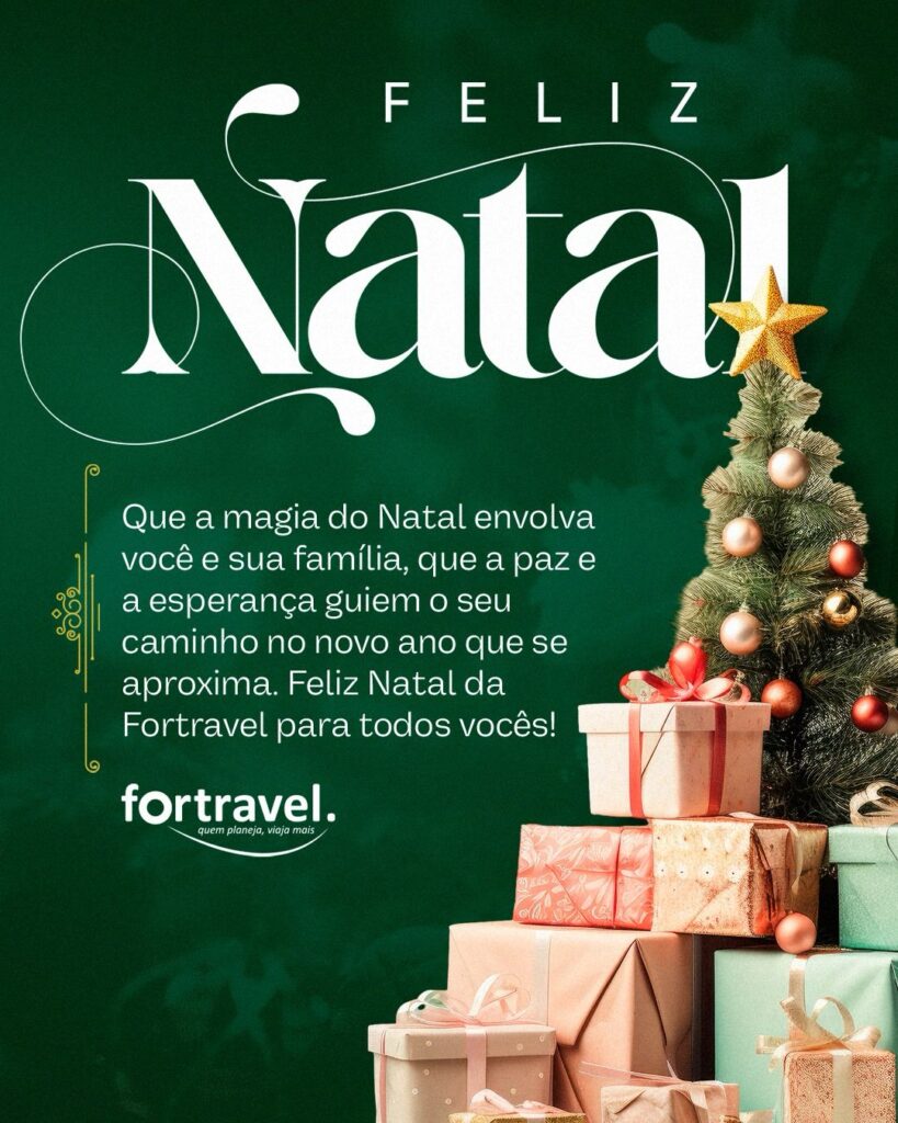 ARVORE DE NATAL FOZ EM DESTAQUE - FORTRAVEL VIAGENS