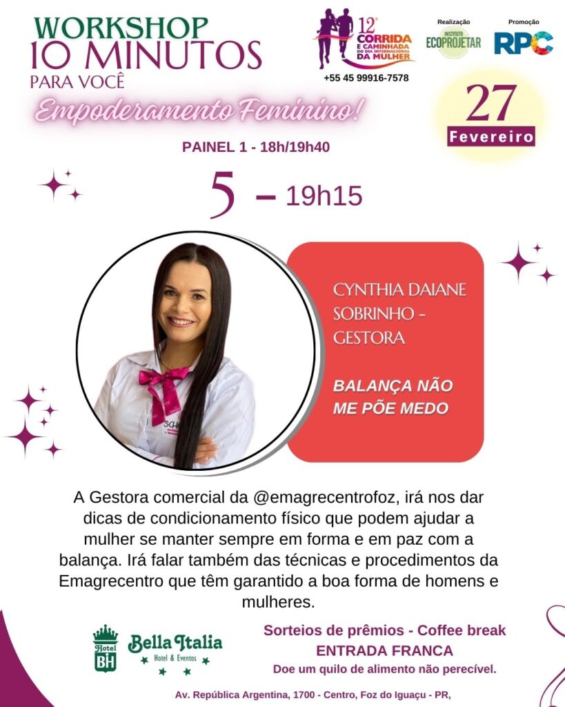 WORKSHOP CORRIDA DA MULHER -