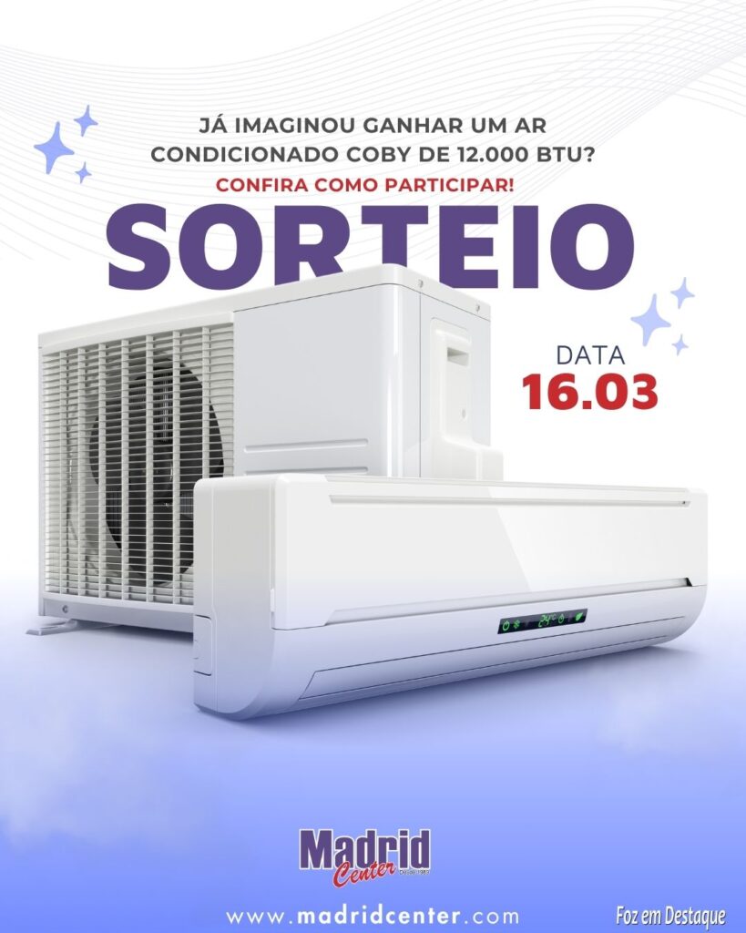 Ganhe um ar-condicionado com a Madrid Center. Saiba como!