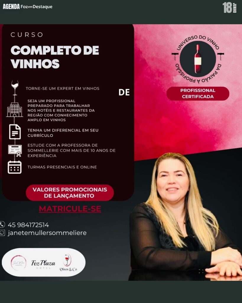 Curso de Vinhos Janete Müller Sommeliere