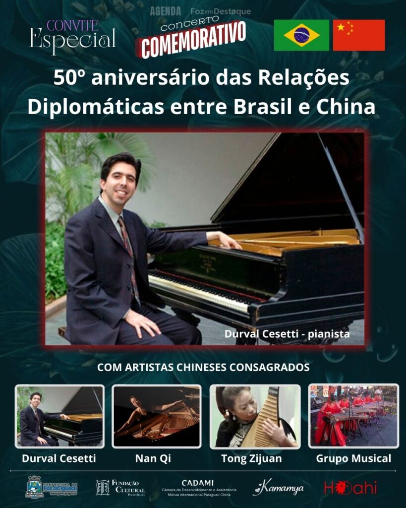 50 anos Brasil China Foz do Iguaçu - Kamamya e Hoahi S.A. - Família Jiang - Fundação Cultural de Foz  - Durval Cesetti
