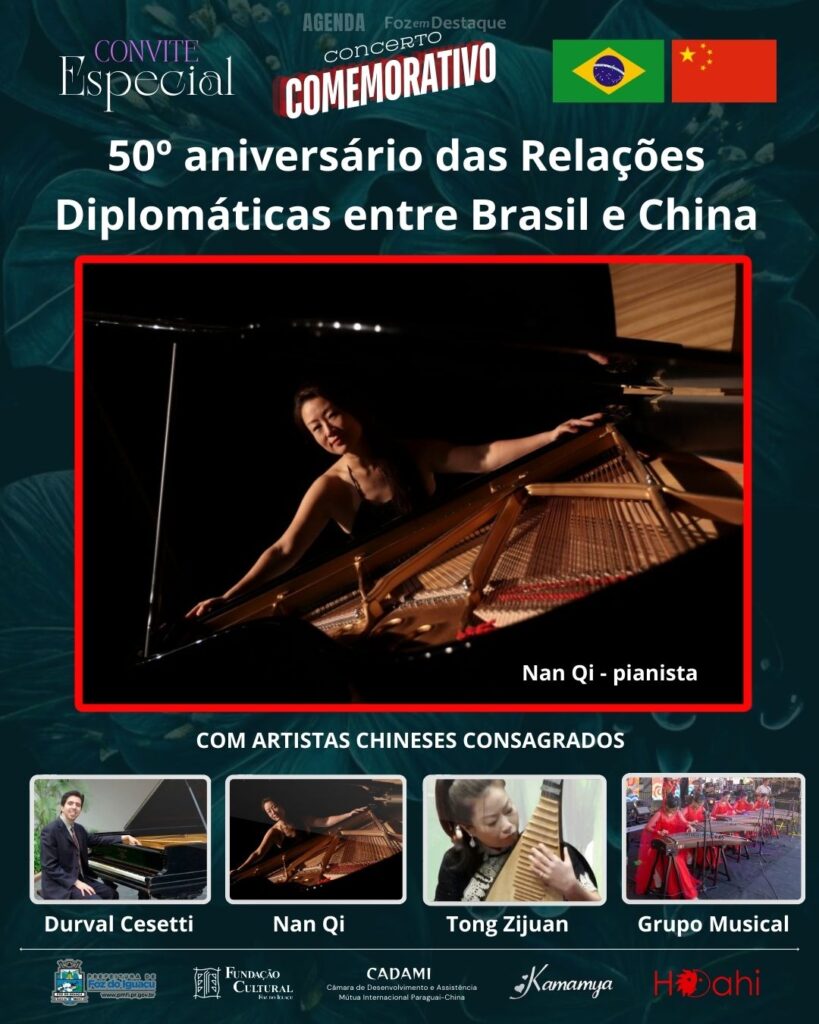 50 anos Brasil China Foz do Iguaçu - Kamamya e Hoahi S.A. - Família Jiang - Fundação Cultural de Foz - Nan Qi