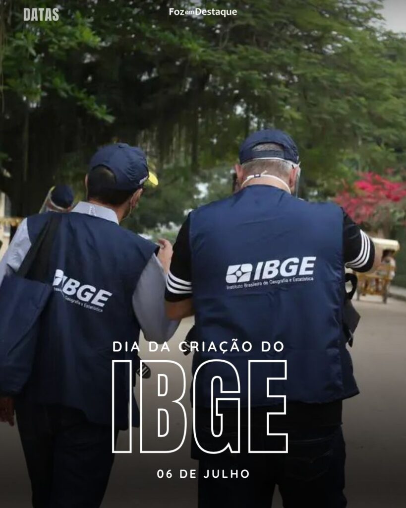 Datas 06 de Julho 2024
Dia da criação do IBGE

