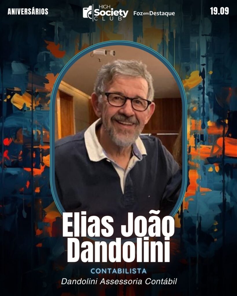 Elias João Dandolini
Contabilista Dandolini Assessoria Contábil
Aniversários 19 de Setembro 2024