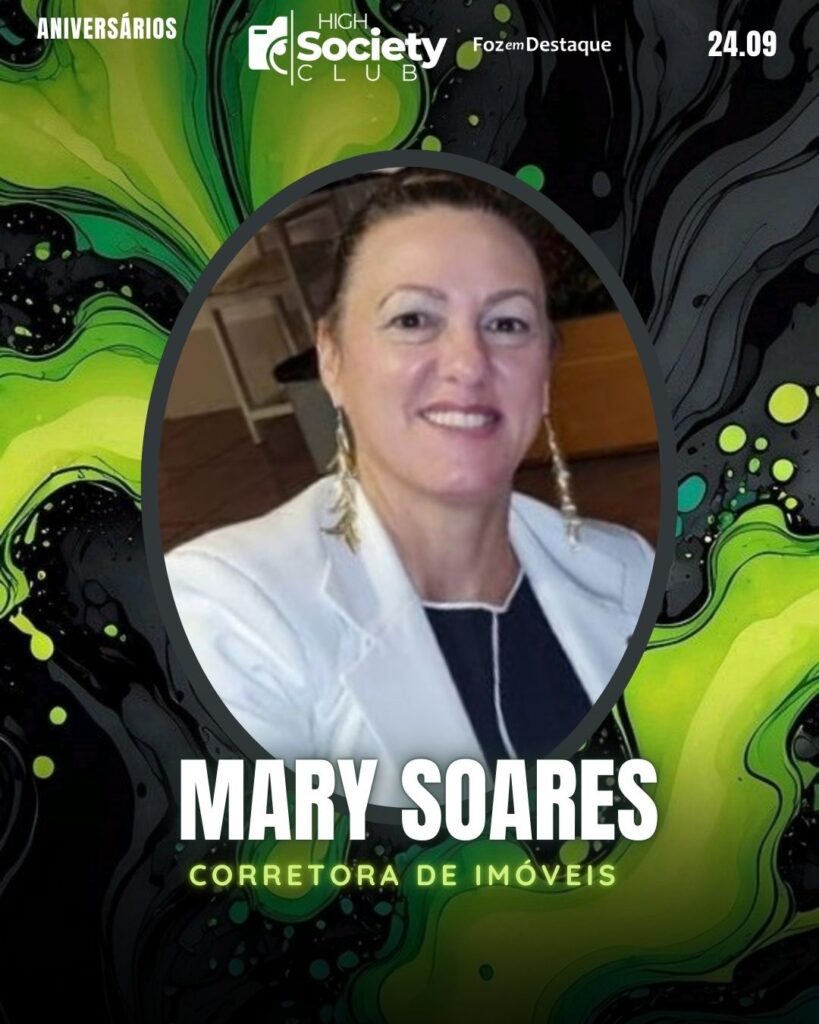 Mary Soares
Corretora de Imóveis
Aniversários 24 de Setembro 2024