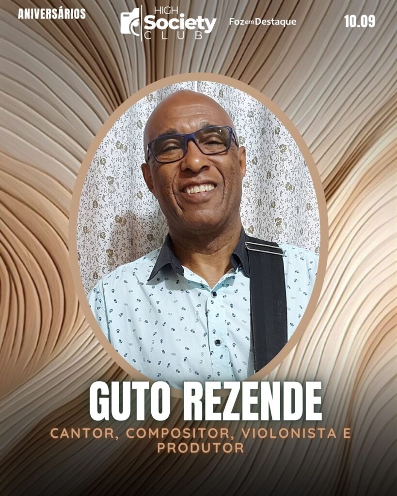 Guto Rezende
Cantor, compositor, violonista e produtor
Aniversários 10 de Setembro 2024