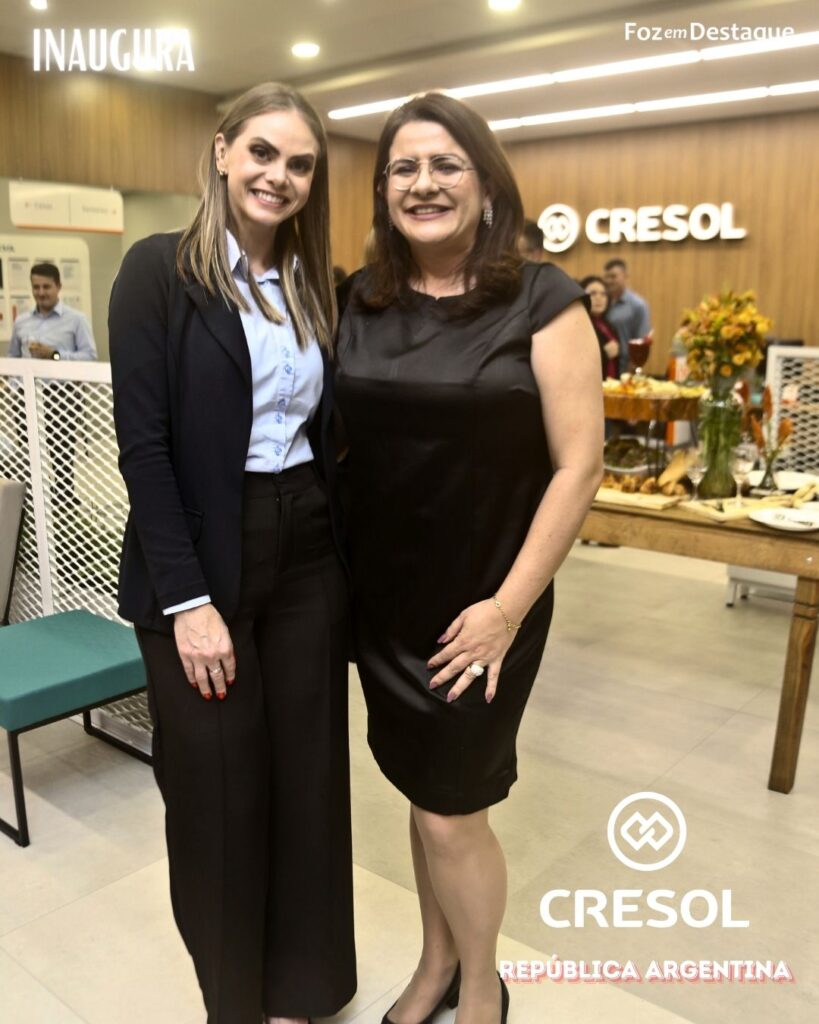 Camila Catafesta, Inauguração Cresol Foz II, Nati Maldaner, Adenilson Zanelatto,, Avenida República Argentina.