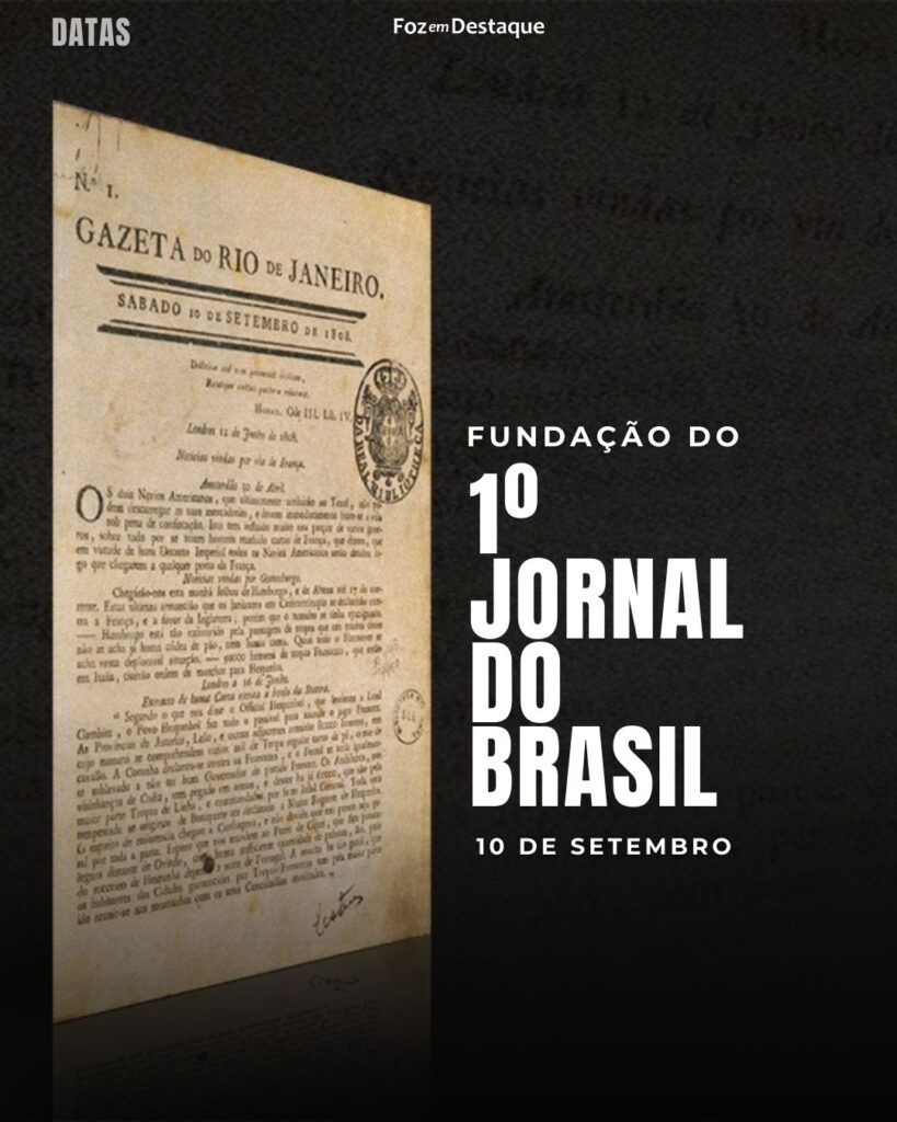 Fundação do 1º Jornal do Brasil
Datas 10 de Setembro 2024