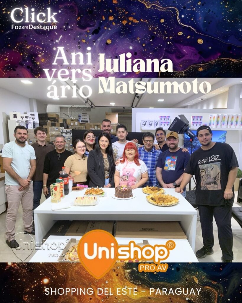 Aniversário Juliana Matsumoto na Unishop no Shopping del Este, Ciudad del Este Paraguai.
Foz em Destaque