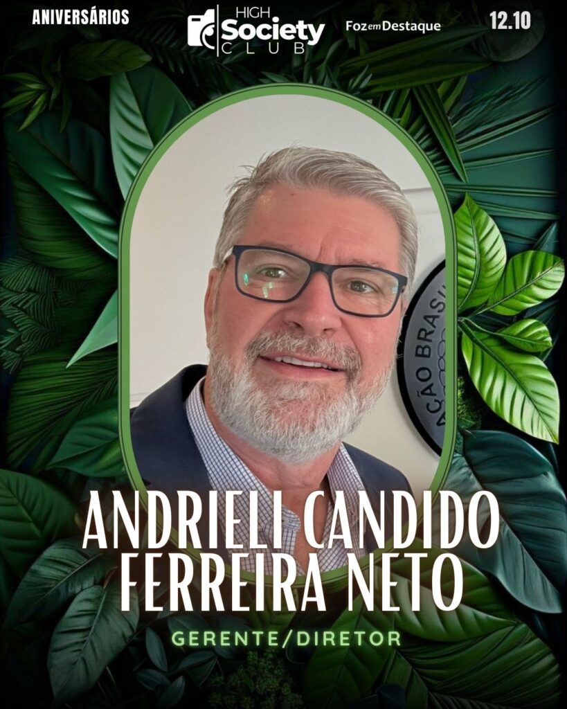 Candido Ferreira Neto
Gerente/Diretor
Aniversários 12 de outubro 2024