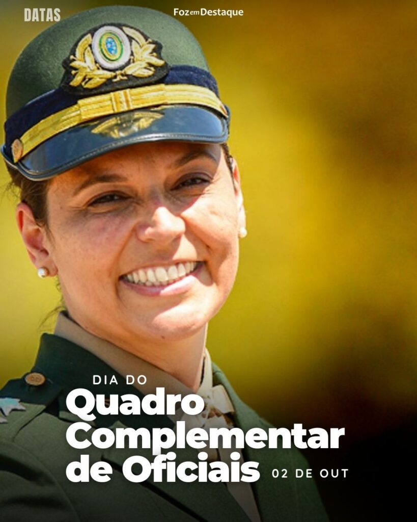 Dia do Quadro Complementar de Oficiais
Datas 02 de outubro 2024