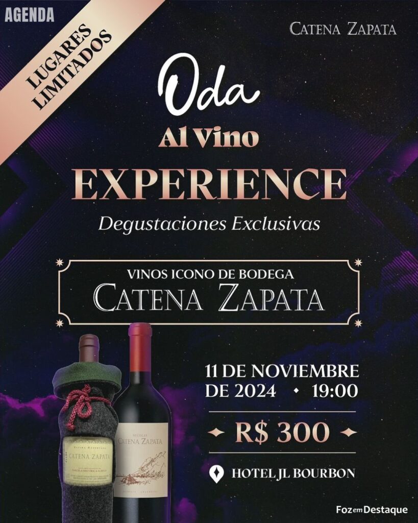 ODA AL VINO EXPERIENCE - Bodega Catena Zapata - Brand Ambassador Arnaldo Gometz.