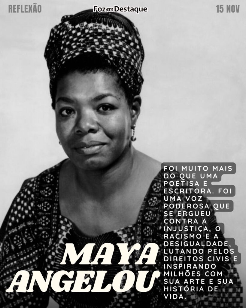 Reflexão 15 de novembro 2024
"Eu aprendi que as pessoas vão esquecer o que você disse, as pessoas vão esquecer o que você fez, mas as pessoas nunca esquecerão como você as fez sentir."   (Maya Angelou)