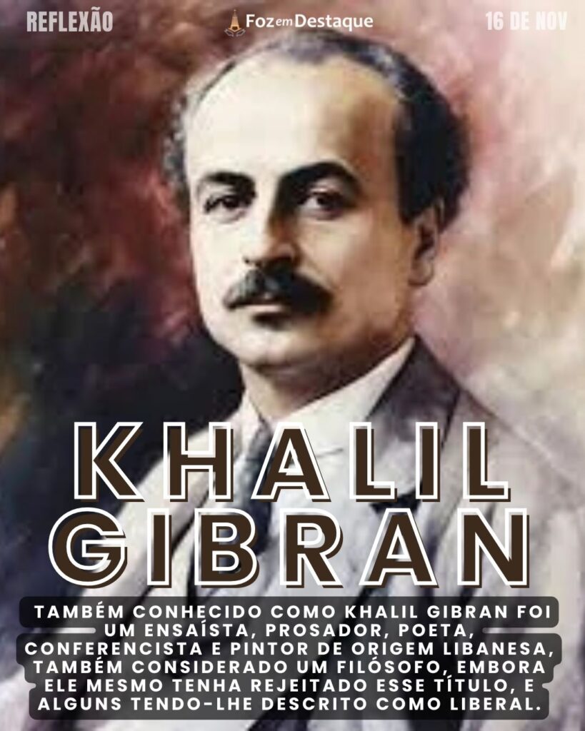 “O entusiasmo é um vulcão em cuja cratera não cresce a relva da hesitação “  [Khalil Gibran] 

Reflexão 16 de novembro 2024 Foz em Destaque - "Sua vida mais divertida!!!"