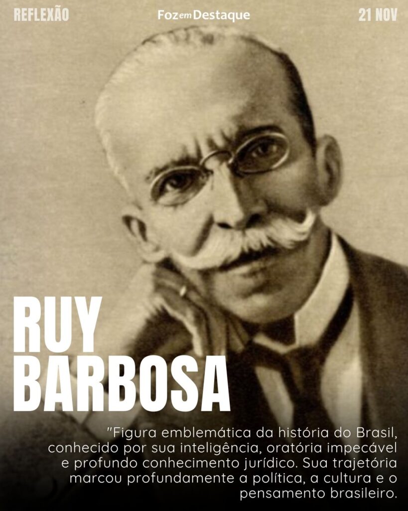 "Maior que a tristeza de não haver vencido é a vergonha de não ter lutado!"  (Ruy Barbosa) 
Reflexão 21 de novembro 2024
Foz em Destaque "Sua Vida mais divertida!!!"