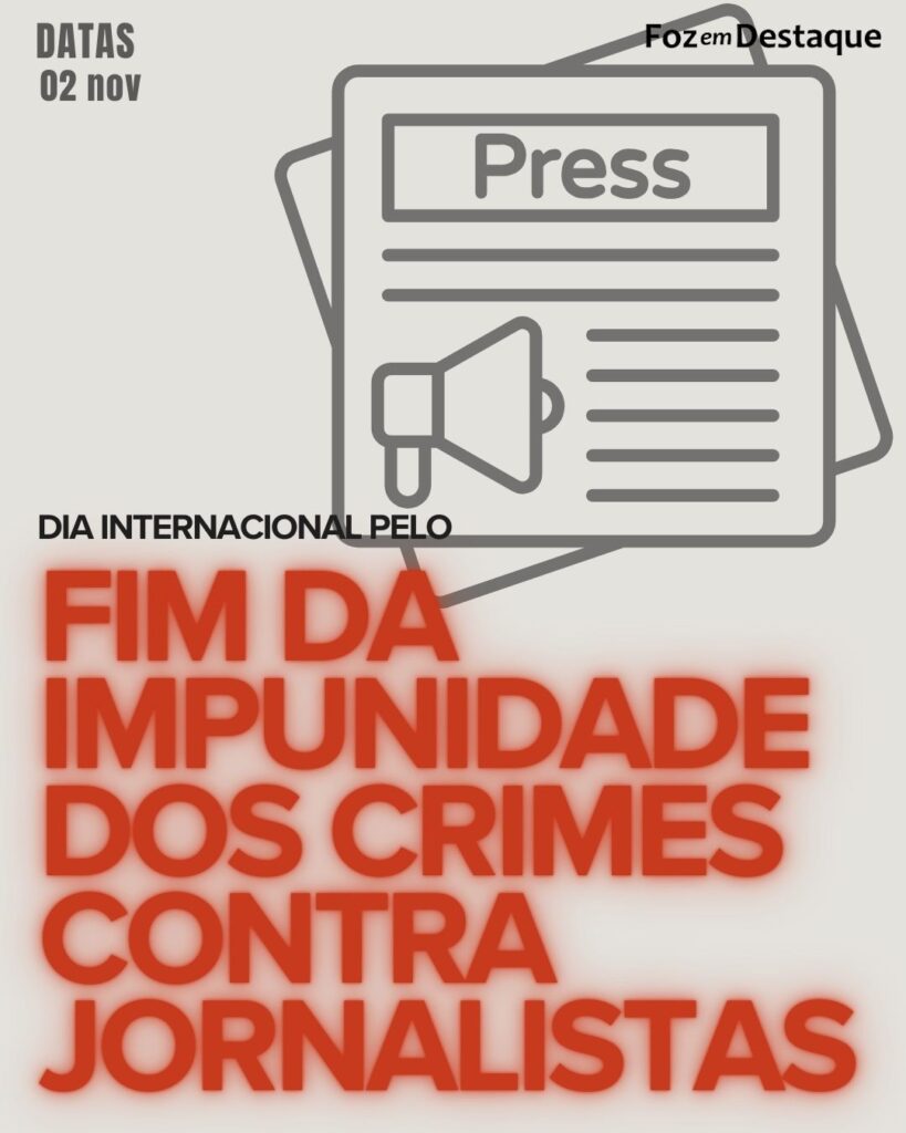 Dia Internacional pelo Fim da Impunidade dos Crimes contra Jornalistas
Datas 02 de novembro 2024