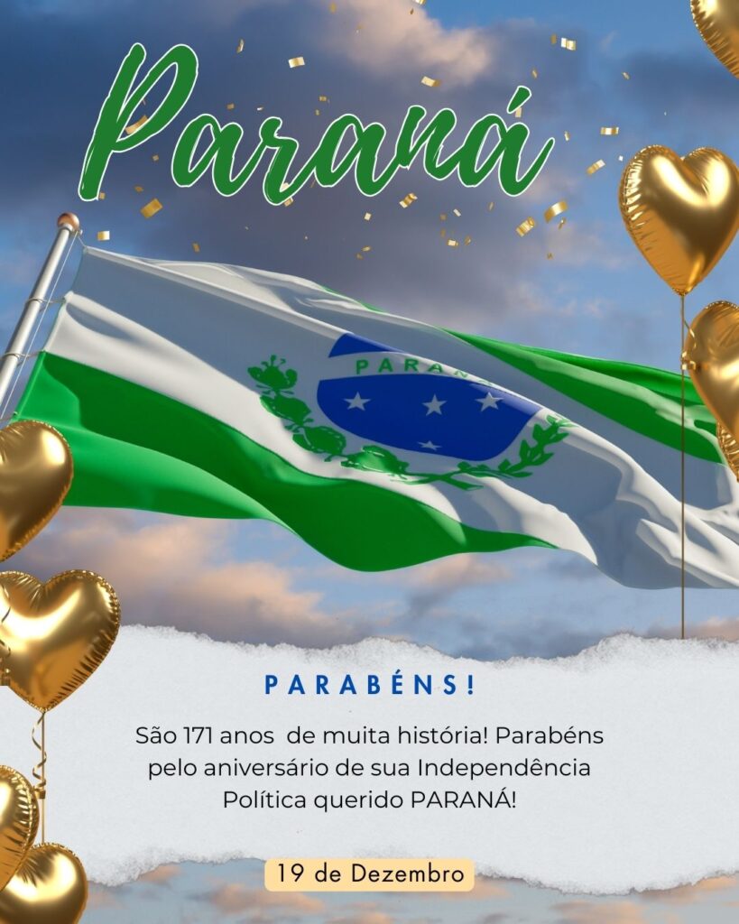 Aniversário da emancipação política do Paraná
Datas 19 de dezembro 2024 Foz em Destaque "Sua Vida mais divertida"