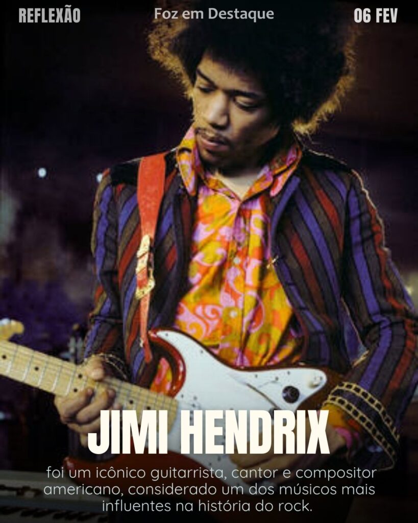 "Quando o poder do amor superar o amor pelo poder, o mundo conhecerá a paz."
(Jimi Hendrix)
Reflexão 06 de fevereiro 2025 Foz em Destaque "Sua Vida mais divertida!!!"