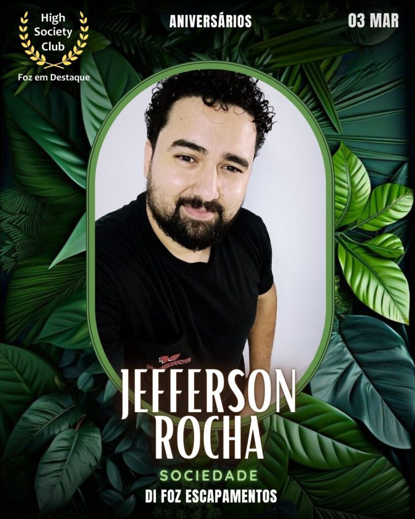 Jefferson Rocha
Sociedade
Di Foz Escapamentos
Foz em Destaque High Society Club