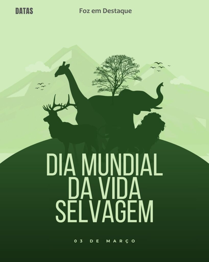 Dia do Corpo de Intendentes da Marinha - Dia Mundial da Vida SelvagemDatas 03 de Março 2025 Foz em Destaque "Sua Vida mais divertida"