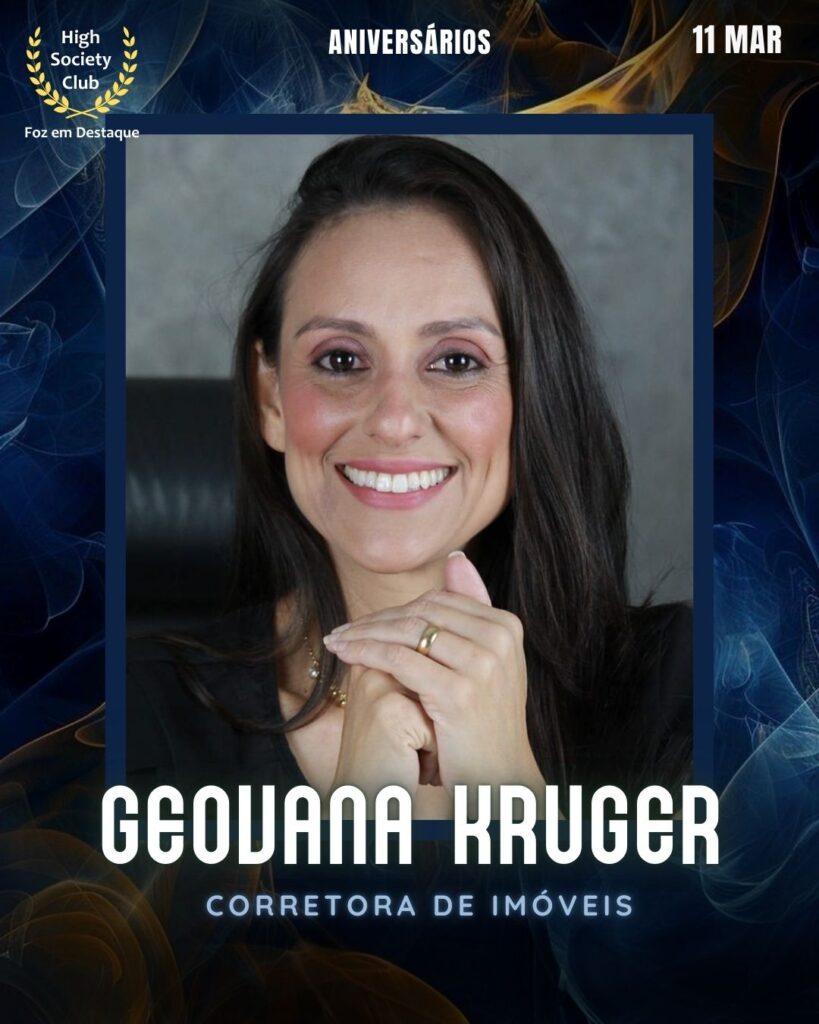 Geovana Kruger
Corretora de Imóveis
Foz em Destaque High Society Club