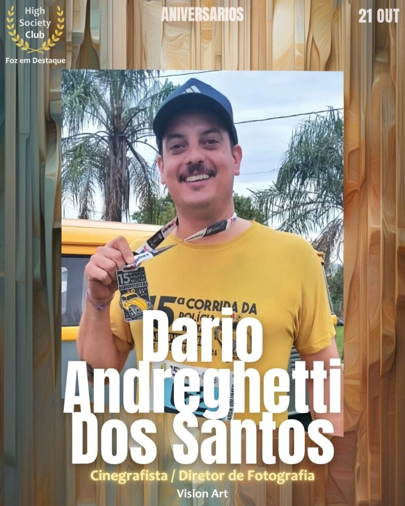 Dario Andreghetti Dos Santos
Cinegrafista / Diretor de Fotografia - Vision Art
