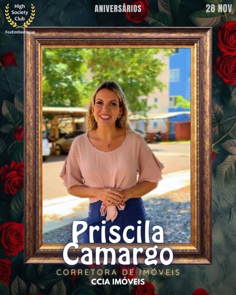 Priscila Camargo
Corretora de Imóveis - CCIA Imóveis
HIGH SOCIETY CLUB
