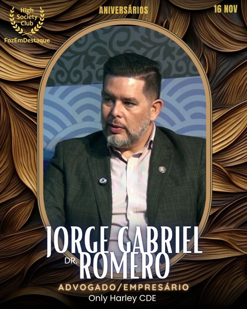 Jorge Gabriel Romero
Advogado/Empresário
Only Harley CDE
