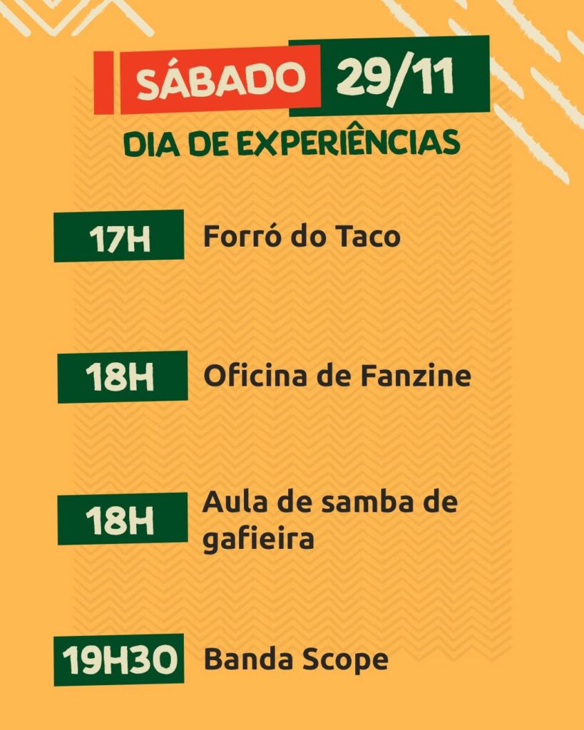 Programação Festival Barrageiro Foz: Agenda completa (28-30/11) aniversário do Mercado. Shows, oficinas A Banda Mais Bonita da Cidade.
Banda Scope - Forró do Taco