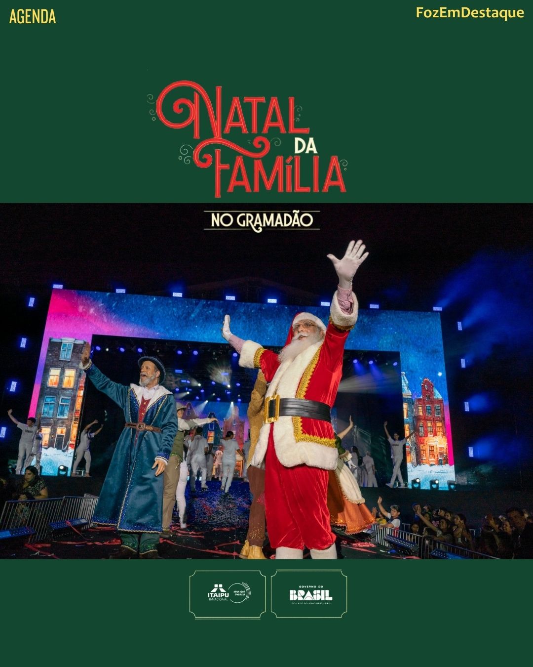 O diretor-geral de Itaipu, Enio Verri, com a esposa, Neusa Barbi Verri; e o diretor de Coordenação, Carlos Carboni, com a esposa, Lucimar Caboni. Foto: Divulgação/Itaipu Binacional

Natal da Família Itaipu

