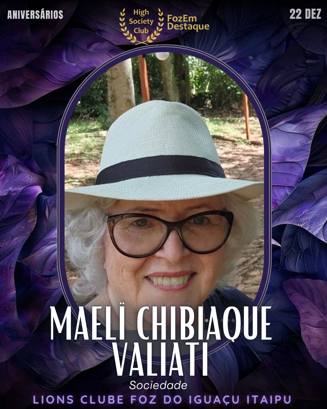 Aniversários Foz High Society

Maelï Chibiaque Valiati

Personalidade influente em nossa sociedade, Maelï desempenha um papel fundamental no Lions Clube Foz do Iguaçu Itaipu.