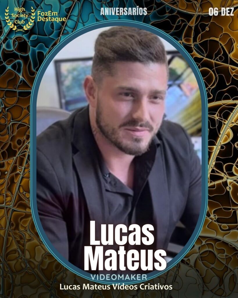 Lucas Mateus
Videomaker
Lucas Mateus Vídeos Criativos	
